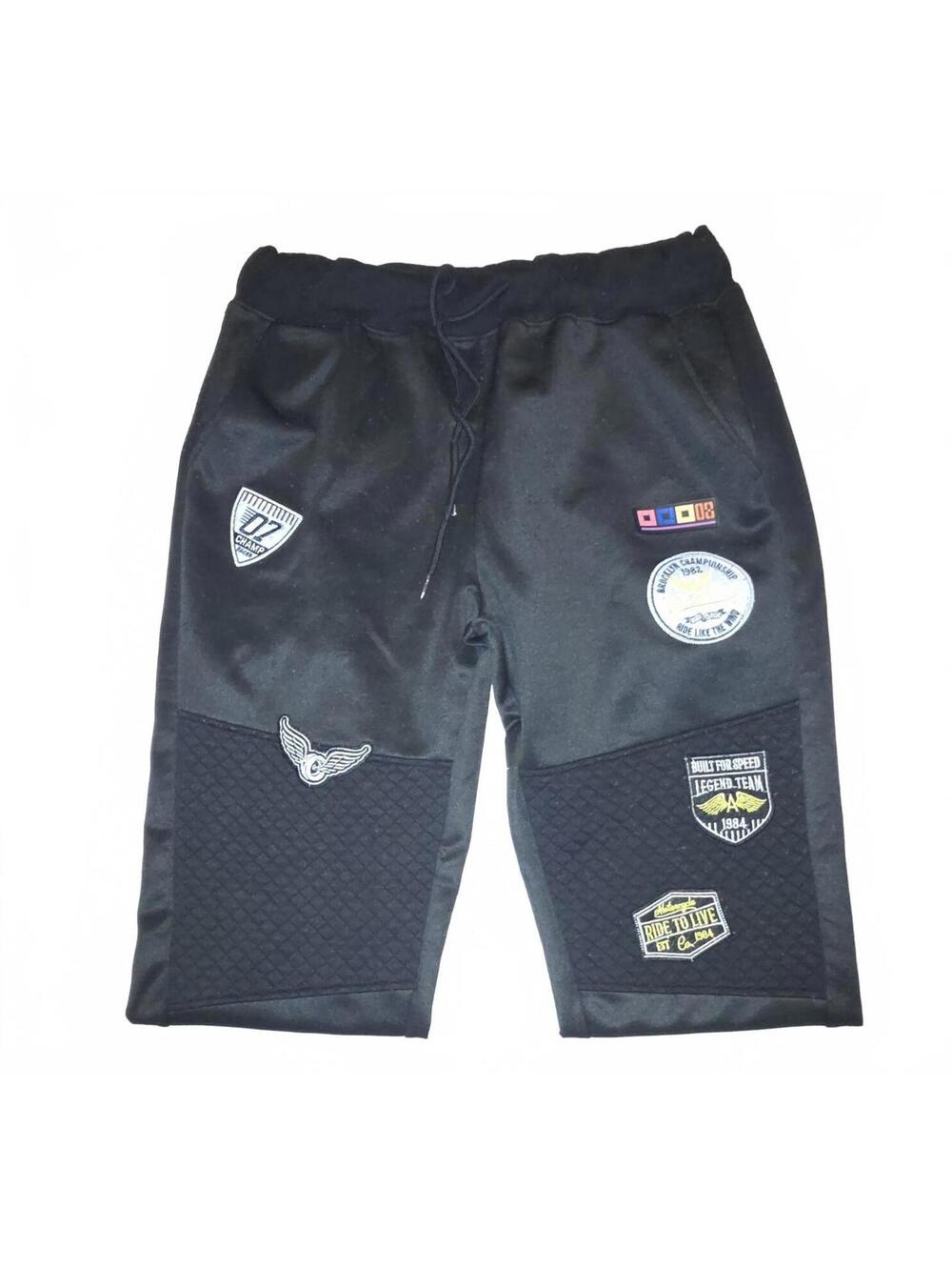 Demolition Men's Black Athletic Sweat Pants with Patches Size XL